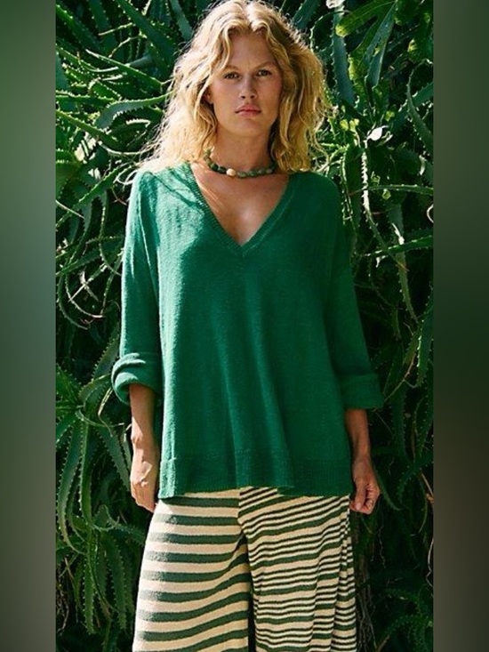 Free People Sweaters - NWT FREE PEOPLE BEACH ISADORA REVERSIBLE SWEATER TUNIC VIVID GREEN